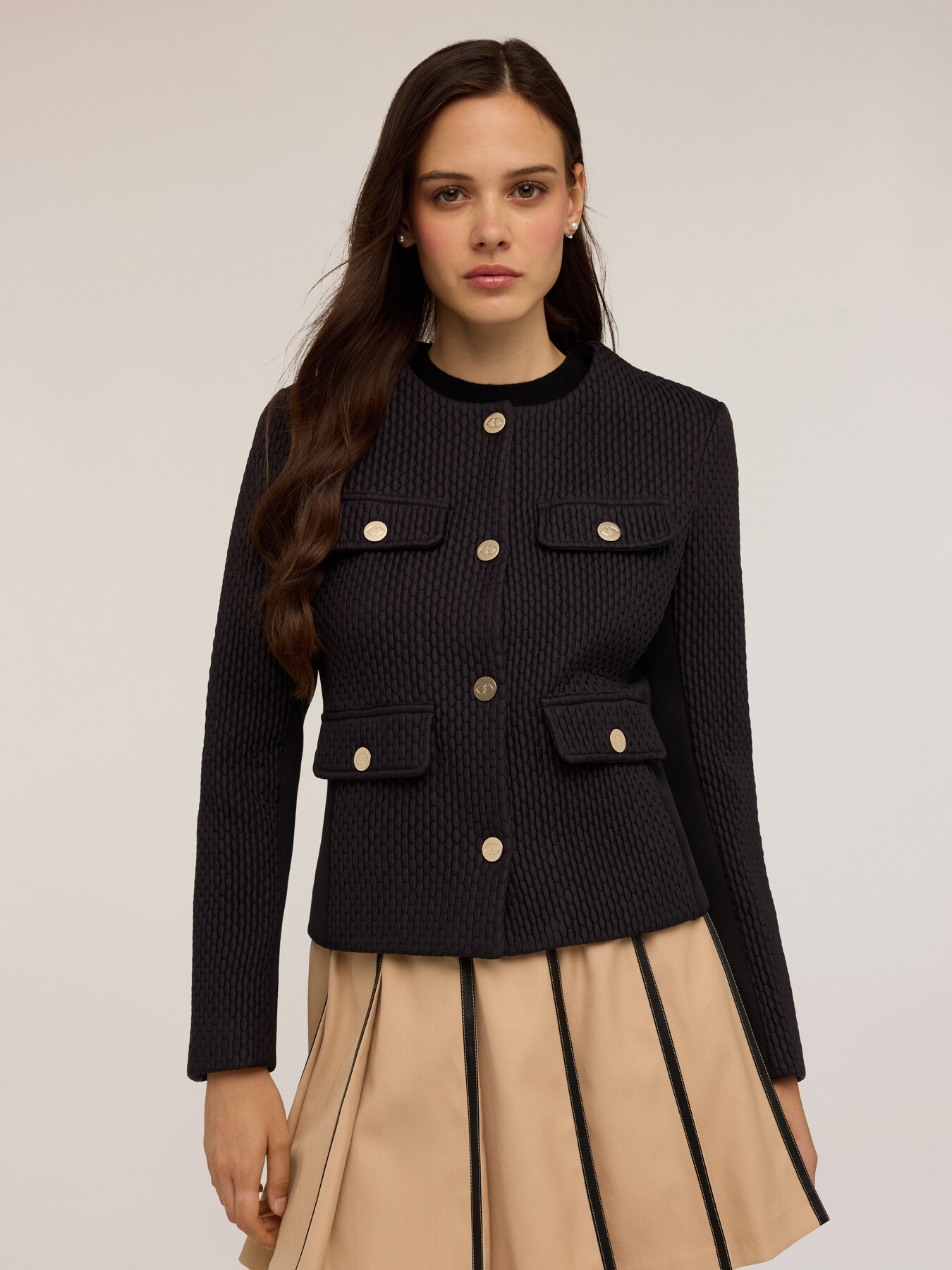 Quilted scuba jacket image number 0
