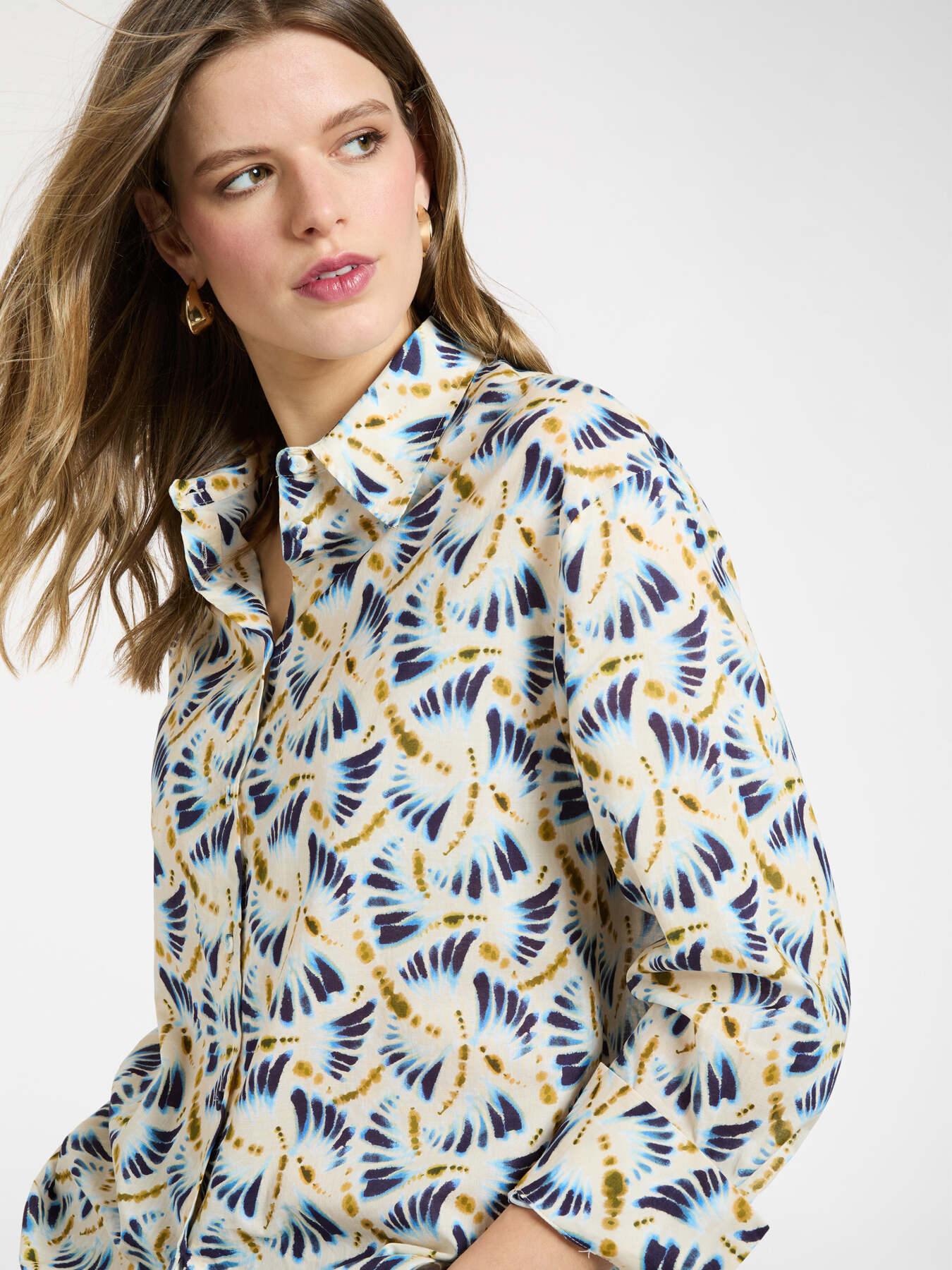 Printed muslin shirt image number 2
