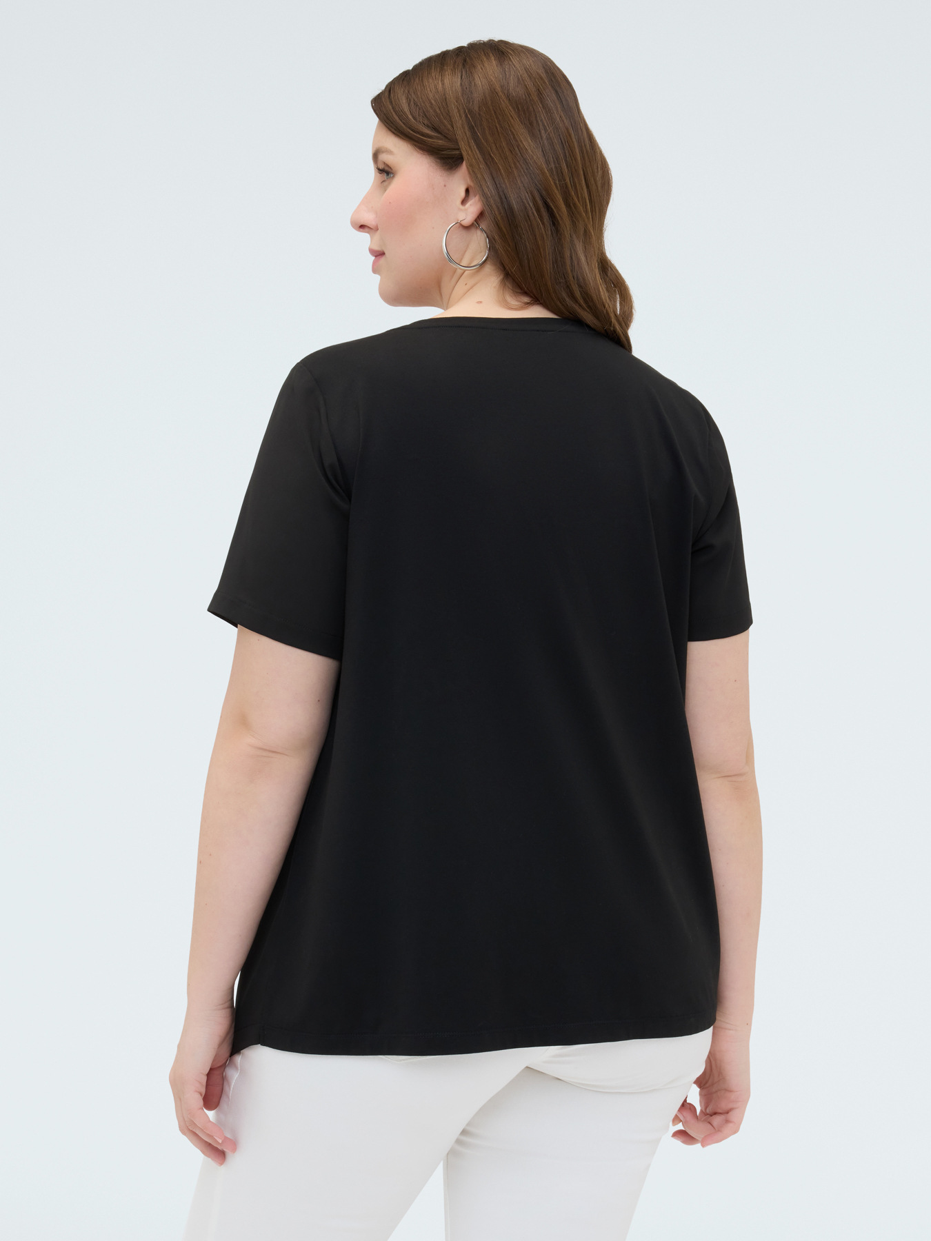 Zweifarbiges T-Shirt mit Brieftaschen-Detail image number 1