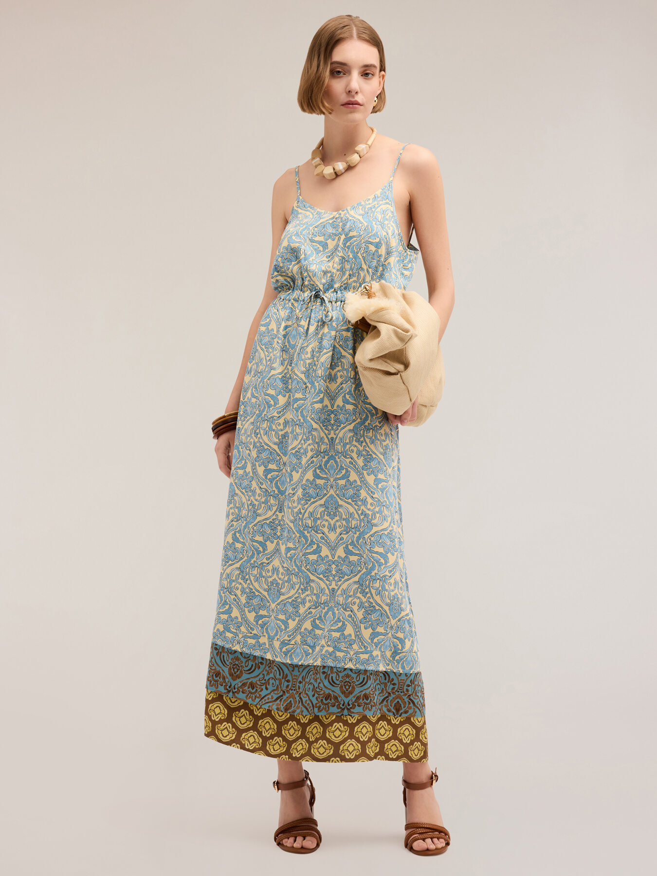 Robe d'été en satin imprimé image number 0