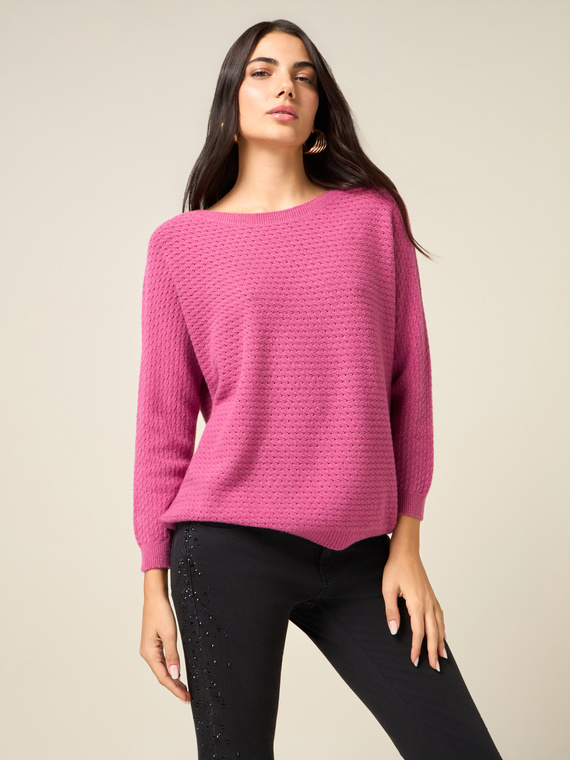 Maglia misto viscosa lavorazione traforata