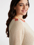 Maglia traforata con bordo a contrasto image number 3
