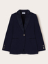 Single-breasted jacket with satin inserts image number 4