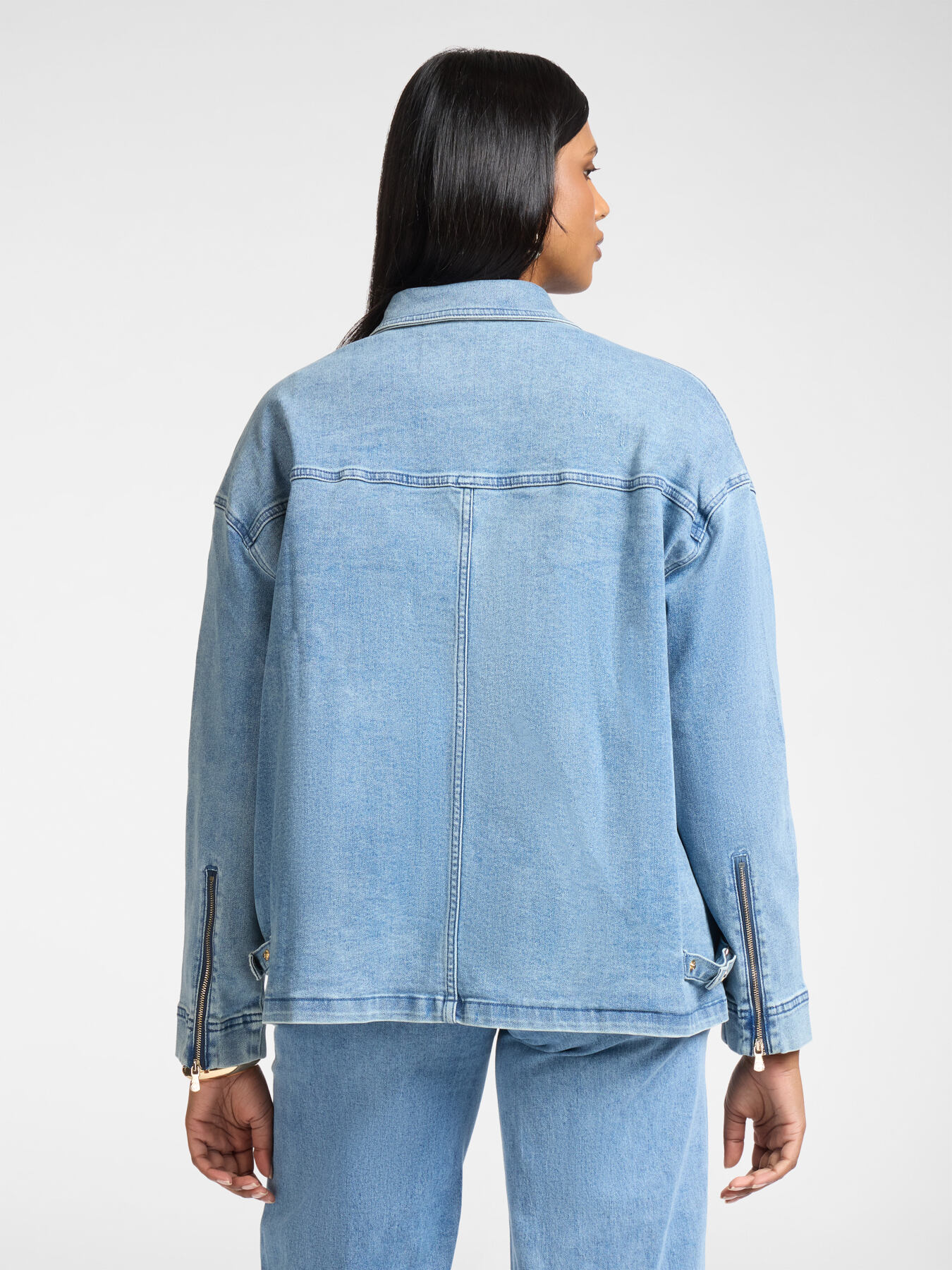 Stone washed denim jacket image number 1