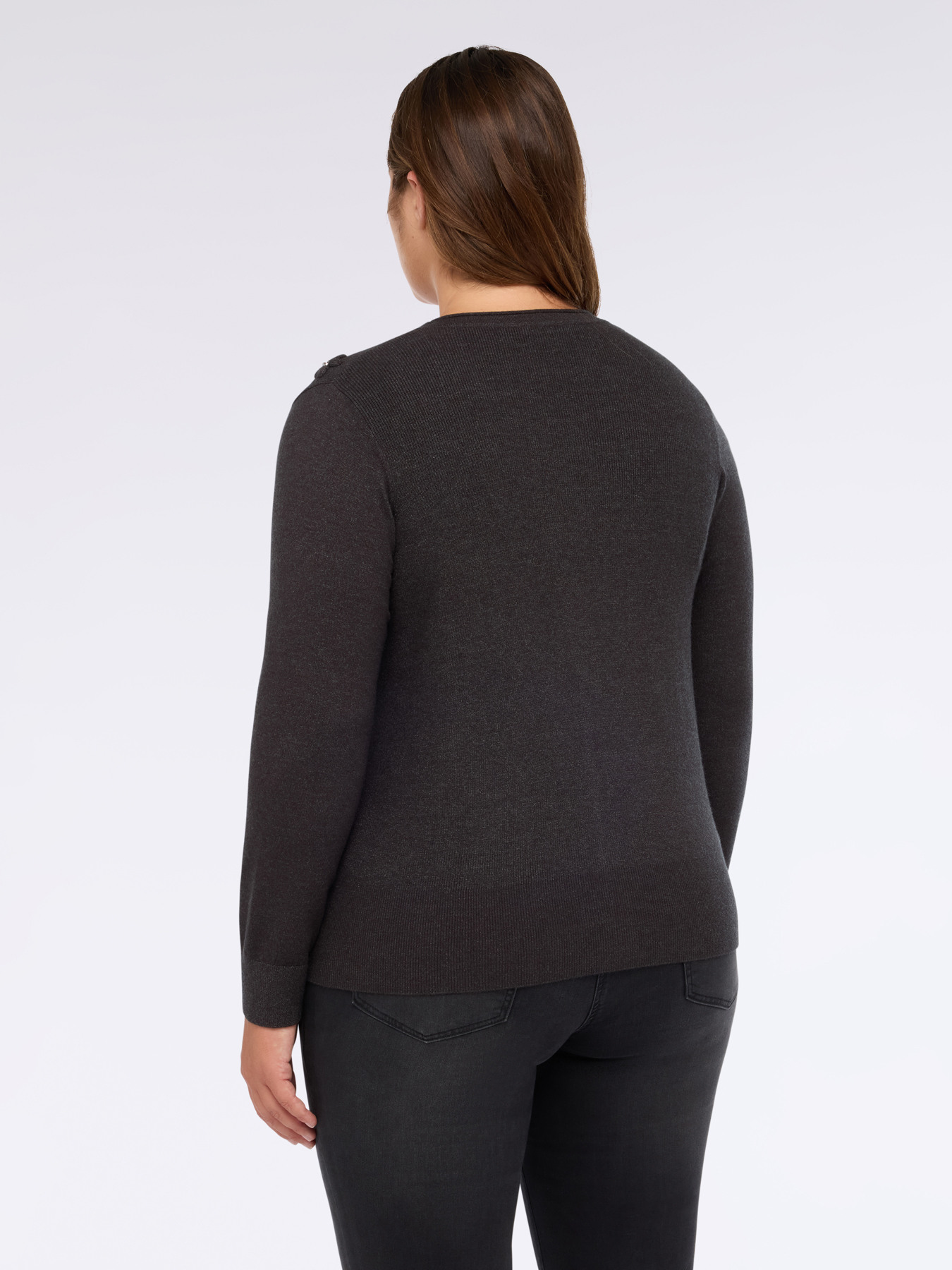 Strickjacke mit Blumenstickerei und Perlmuster image number 1