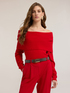 Maille off-shoulder en mélange viscose image number 0