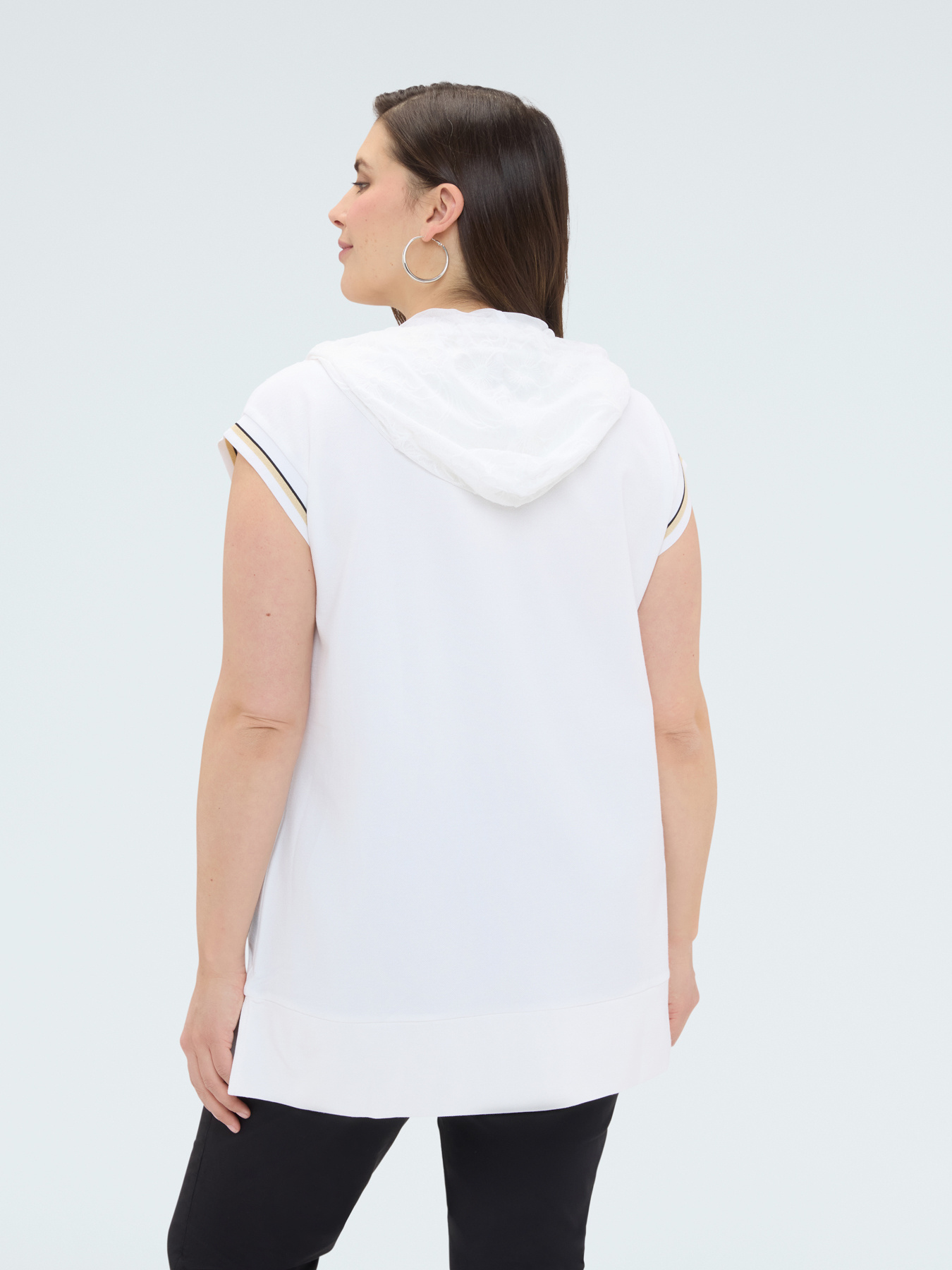 Sweatshirt-Weste mit Kapuze image number 1