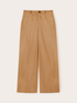 Wide leg cotton trousers image number 3