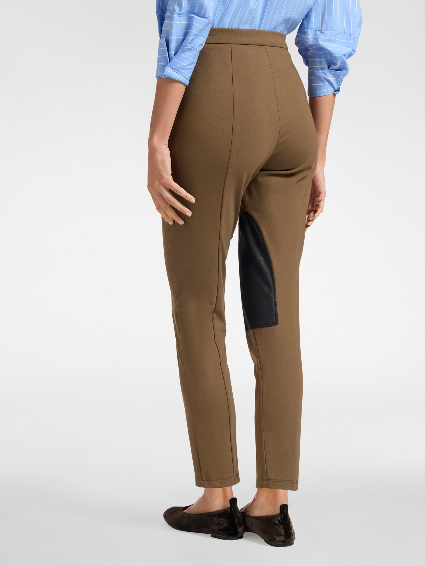 Milanese stitch trousers with contrasting insert image number 1