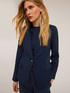 Veste de costume simple boutonnage en tissu crêpe image number 0