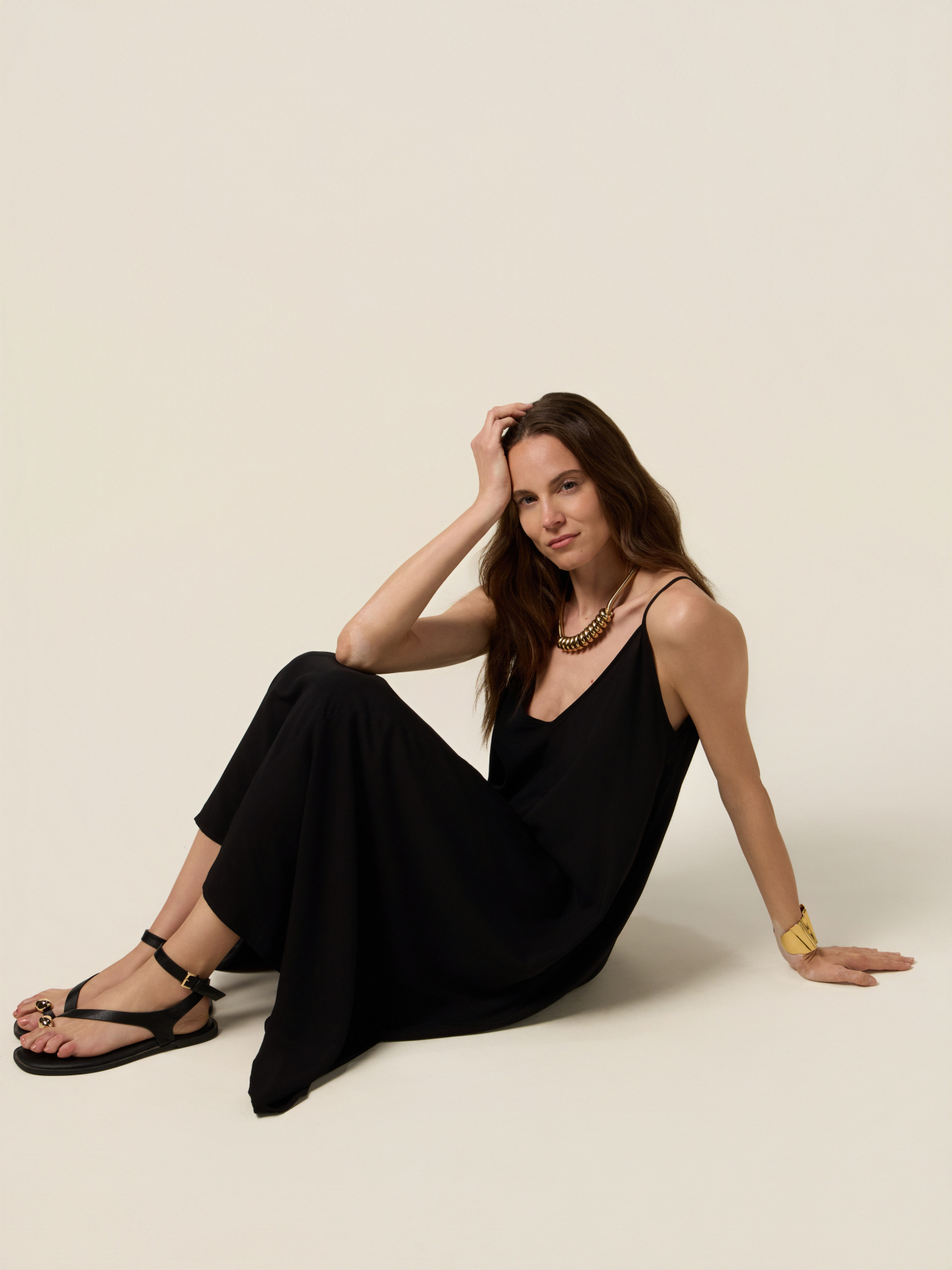 Long viscose dress image number 0
