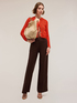 Wide leg trousers in linen blend image number 0