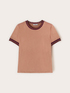 Tricou cu margini tricotate image number 4