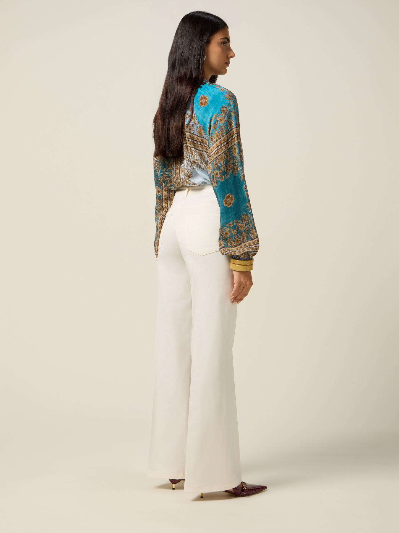 Weite Hose aus Baumwollmischung image number 1