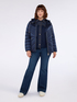 Quilted down jacket with chevron pattern and hood image number 3