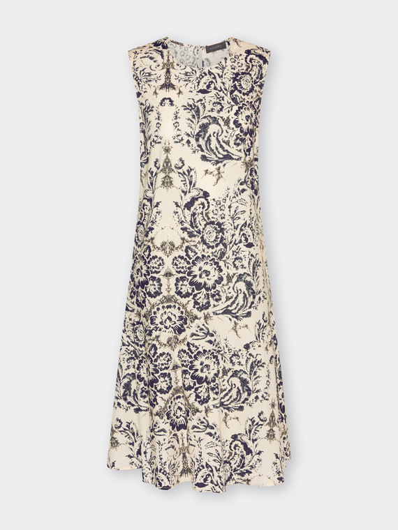 Bedrucktes Kleid aus Popeline