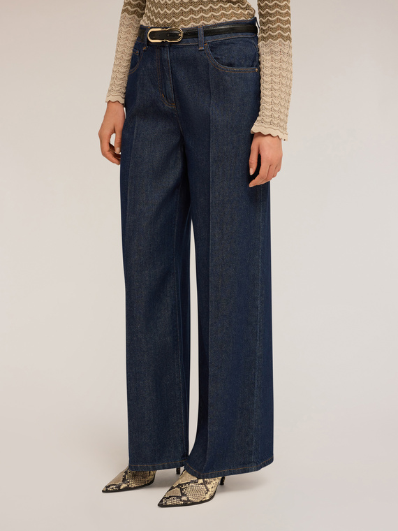 Jeans mit weitem Bein und lässiger Passform aus TENCEL™-Mischgewebe