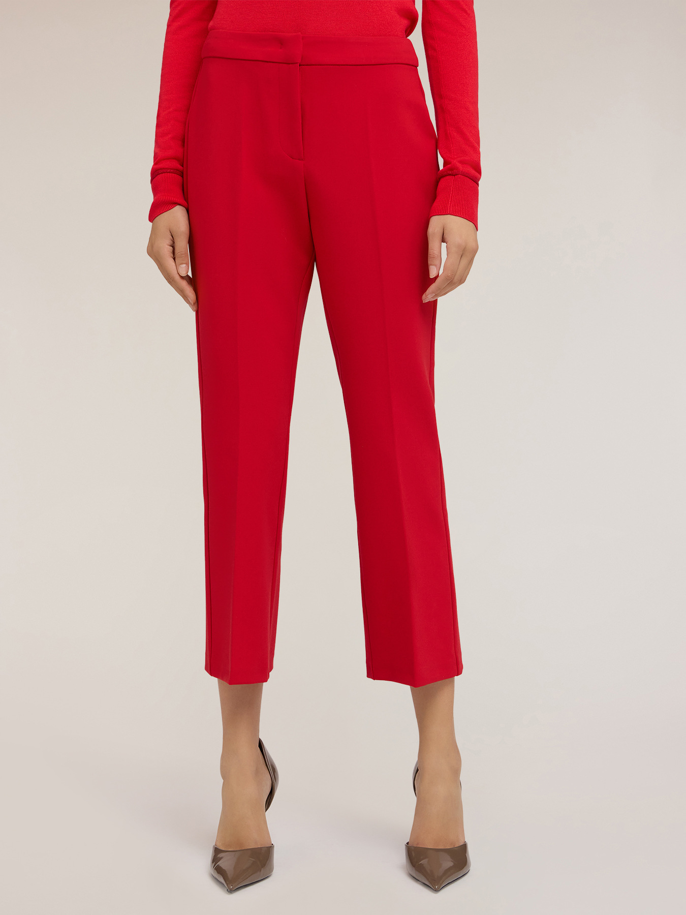 Pantalon kick flare en polyester viscose image number 2