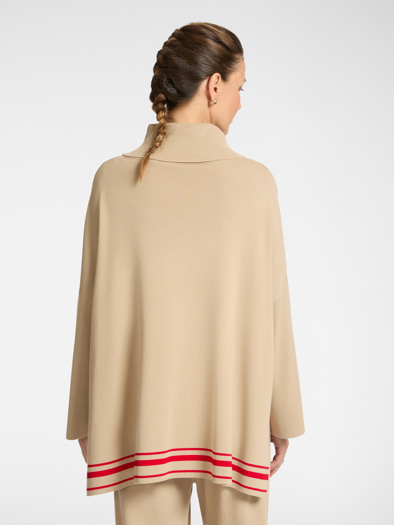 Cape with striped edge image number 1