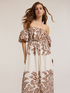 Printed off-shoulder maxi dress image number 3
