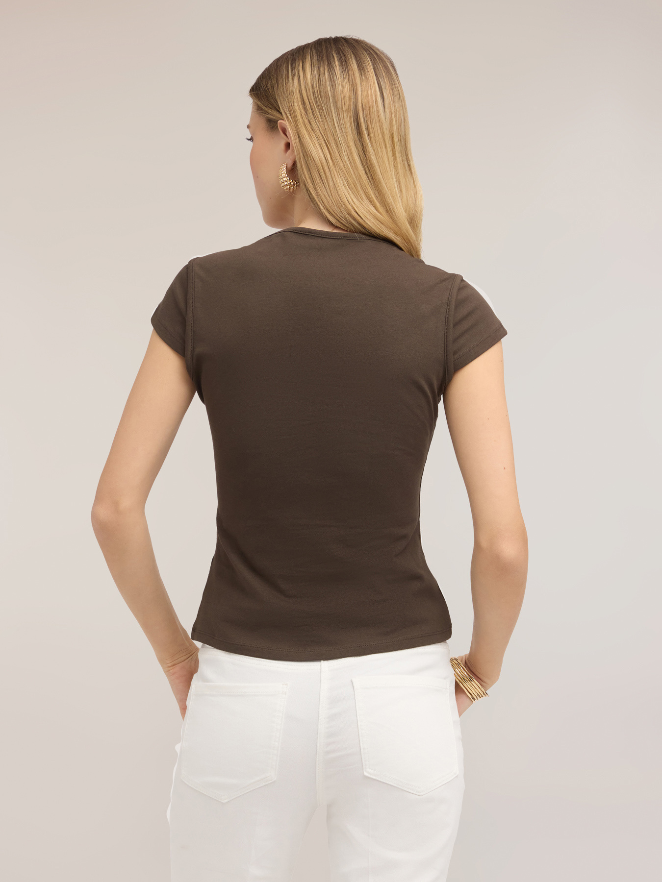 Boat neck t-shirt image number 1