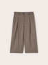 Pantaloni cropped in tinto filo fantasia check image number 4