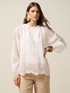 Embroidered voile blouse image number 0