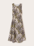 Jungle pattern flared dress image number 4