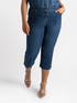 Cropped jeans with small studs image number 2