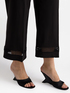 Cropped trousers with embroidery at the bottom image number 3