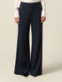 Wide-leg palazzo pants in crepe fabric image number 5