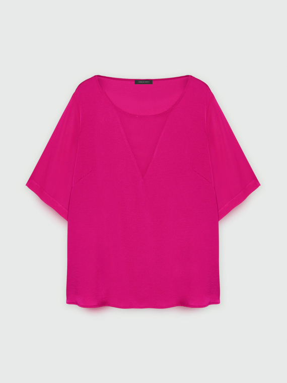 Bluse mi V-Einsatz