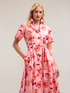Floral pattern shirt dress image number 3