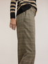 Pantaloni palazzo in tinto filo check image number 3