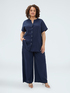 Wide-Leg-Hose aus Leinenmischung image number 2