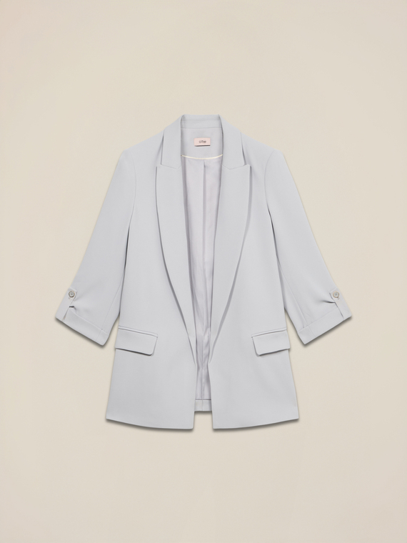 Open blazer in fluid fabric