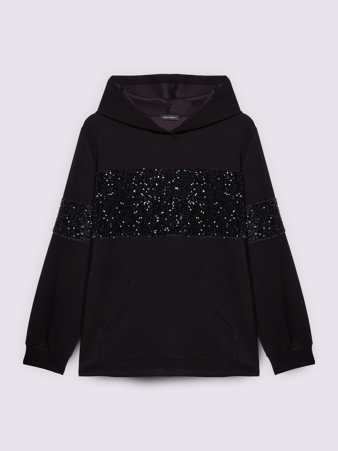 Hoodie with sequins image number 4