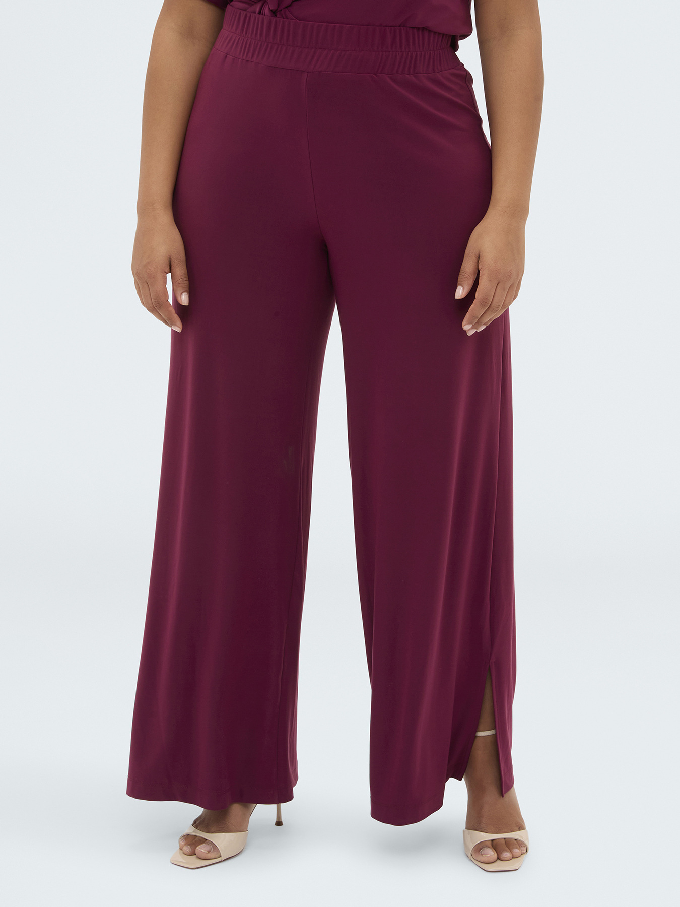 Pantaloni Wide Leg in jersey image number 0