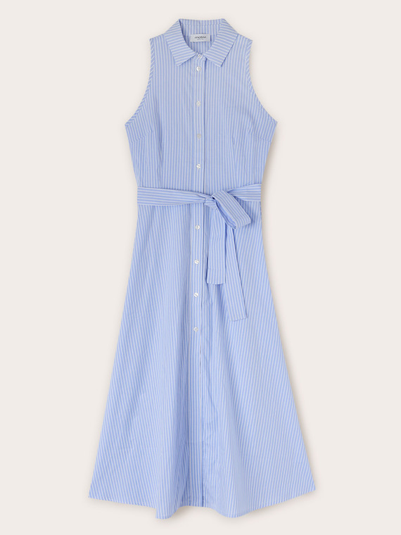 Striped cotton shirt dress