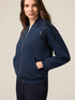 Zip-up sweatshirt with jewel embroidery image number 0