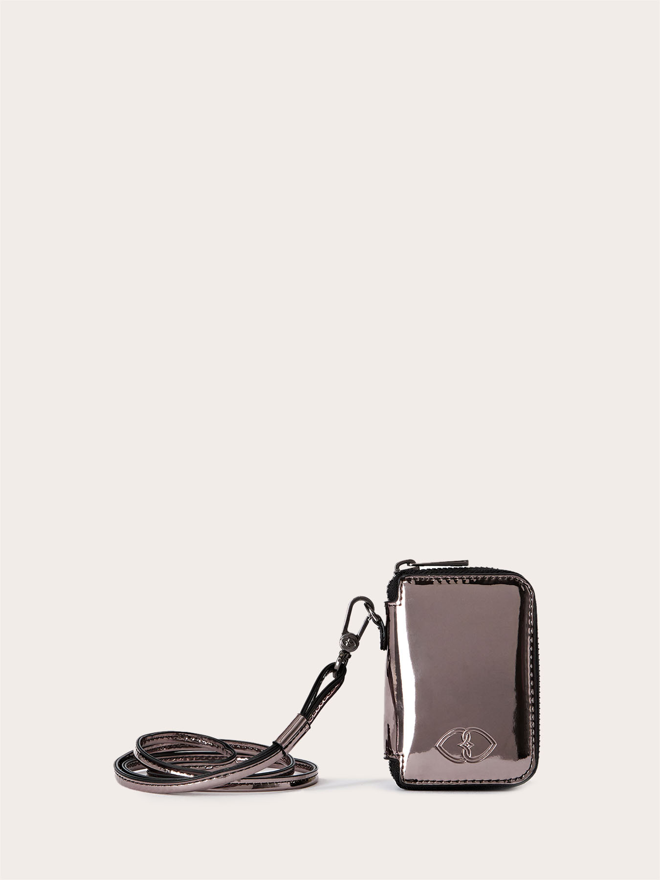Mini laminated zip-around wallet image number 0