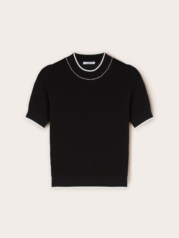 Pull avec broderie de perles