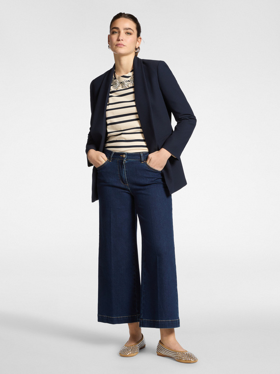 Cropped wide leg jeans,  "Wanda"