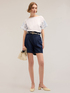 T-shirt with embroidered sleeves image number 0
