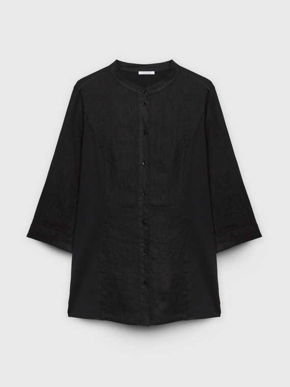 Chemise en lin et jersey