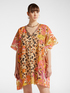 Bedruckter und bestickter Kaftan image number 0