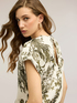 Satin blouse with botanical print image number 3