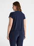 T-shirt with crossover and lace trims image number 1