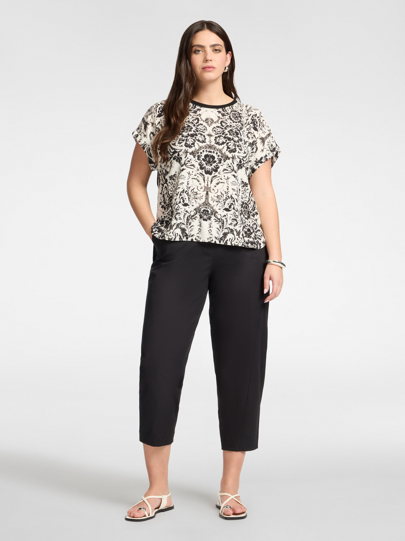 Bedrucktes T-Shirt aus Viskose image number 2