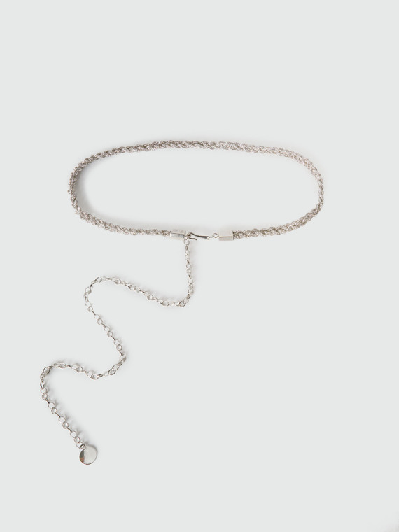 Ceinture tressée en métal